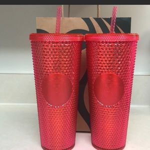 LAST ONE!!! NWT Starbucks Hot Pink Studded Tumbler
